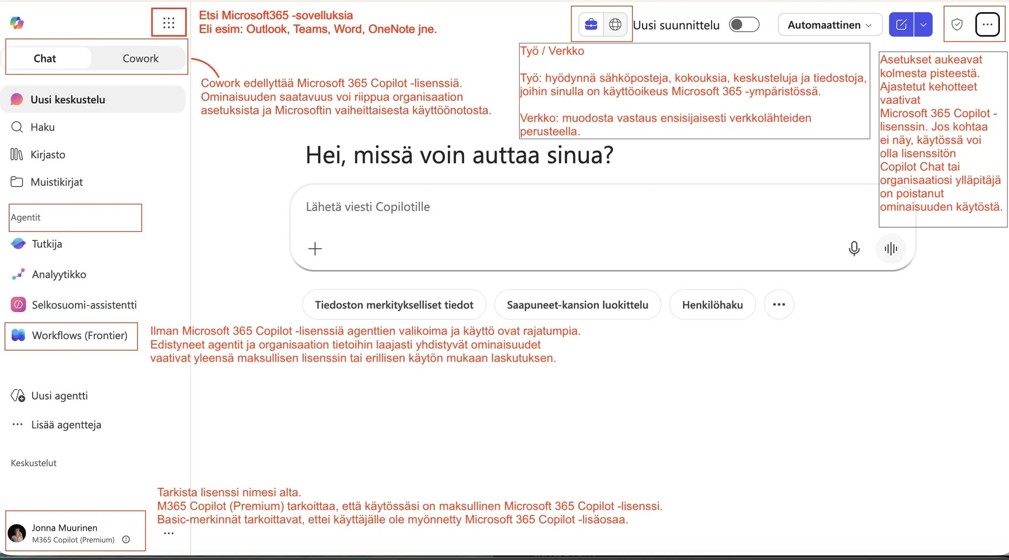 Copilot näkymä Copilot näkymä